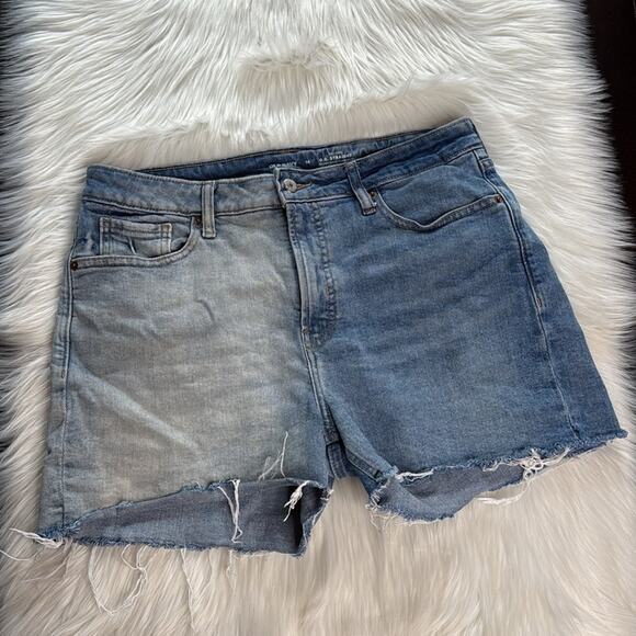 Old Navy OG Straight Two Tone Denim Cut Offs - Picture 1 of 4